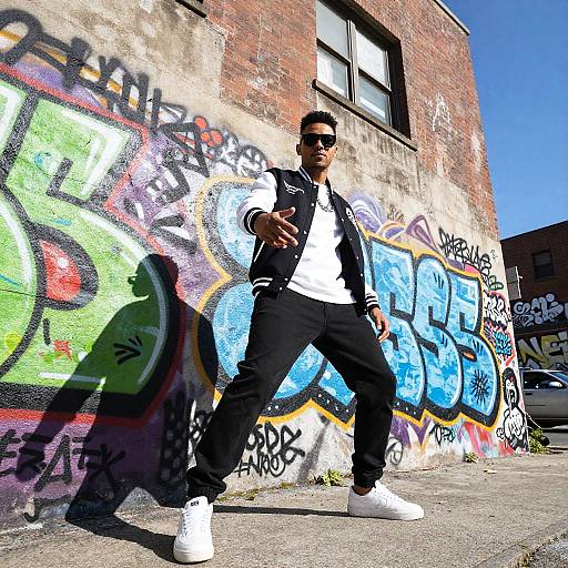 Urban Street Style Selfie with Graffiti