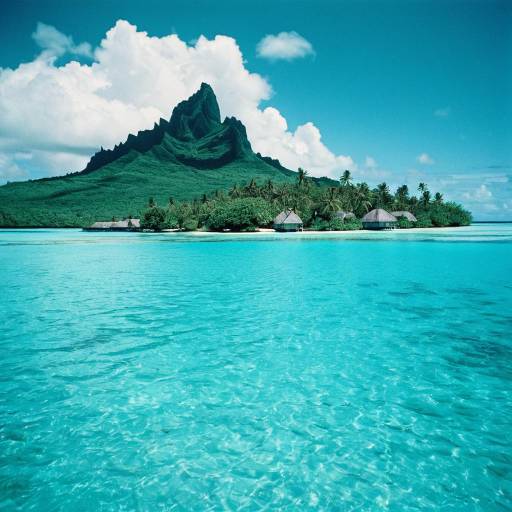 Bora Bora Island Paradise with Turquoise Lagoon