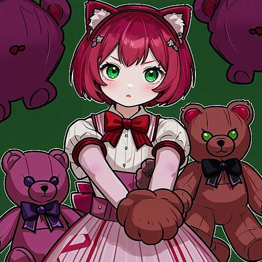 Illustration of Annie (league of legends), league of legends in the style of Yoekosukii