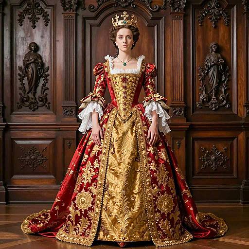 Regal Queen Victoria in Renaissance Attire