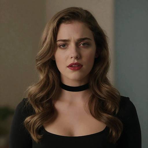 Elegant Woman in Deep Neckline Portrait