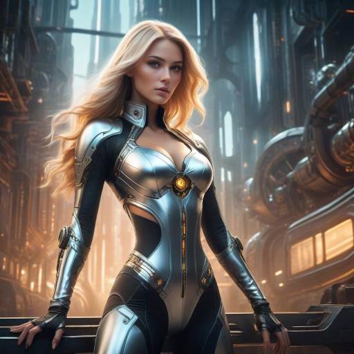 Cinematic Sci-Fi Art with Athletic Woman