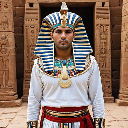 Man in Ancient Egyptian Pharaoh Costume