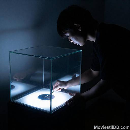 Mysterious Silhouette with Illuminated Object