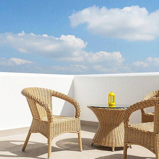 Sunny Terrace with Wicker Furniture