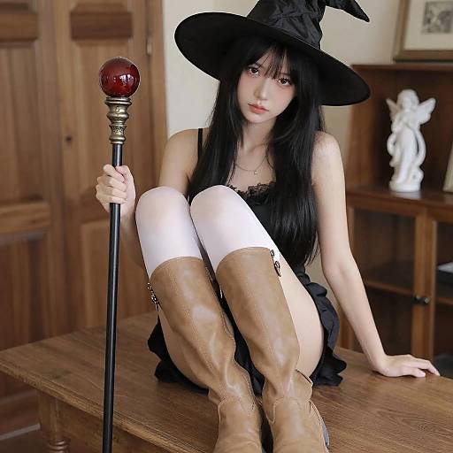 Witchy Woman with Black Staff