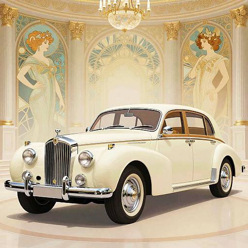 Art Deco Limousine in Luxurious Ballroom