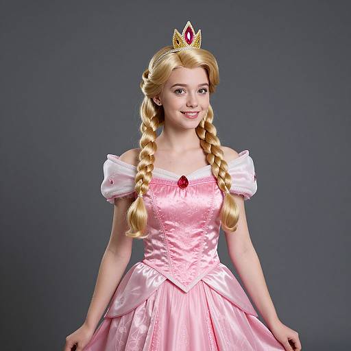 Realistic Princess Aurora Costume Girl