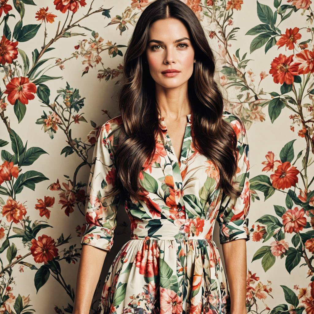 Curious Historian in Floral Print Dress