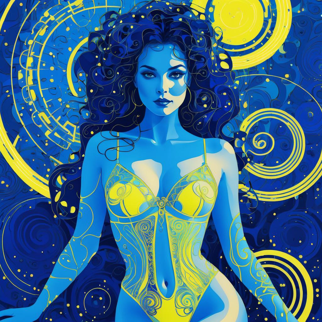 Gustav Klimt-Inspired Lingerie Art