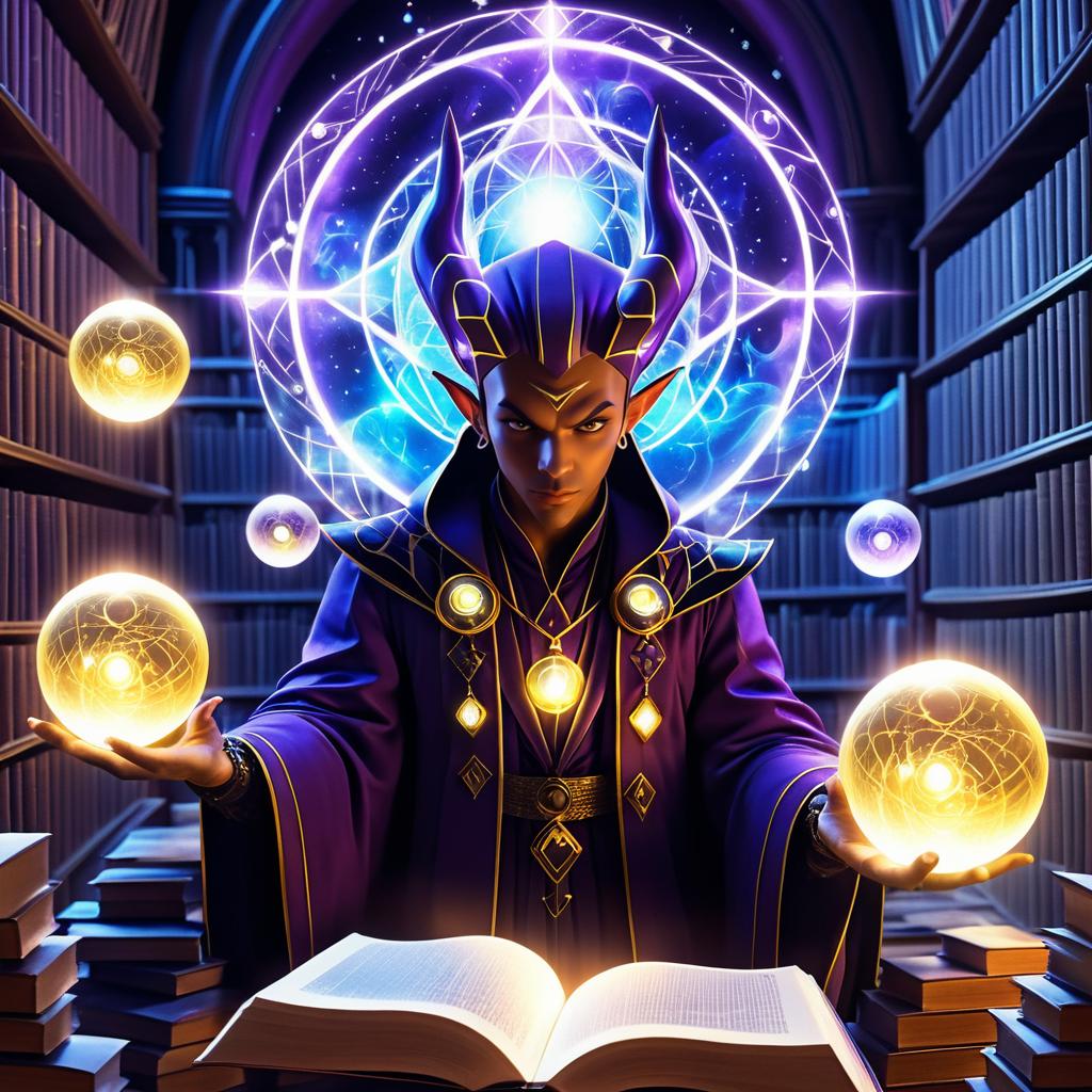 Alakazam in a Surreal Mystic Library