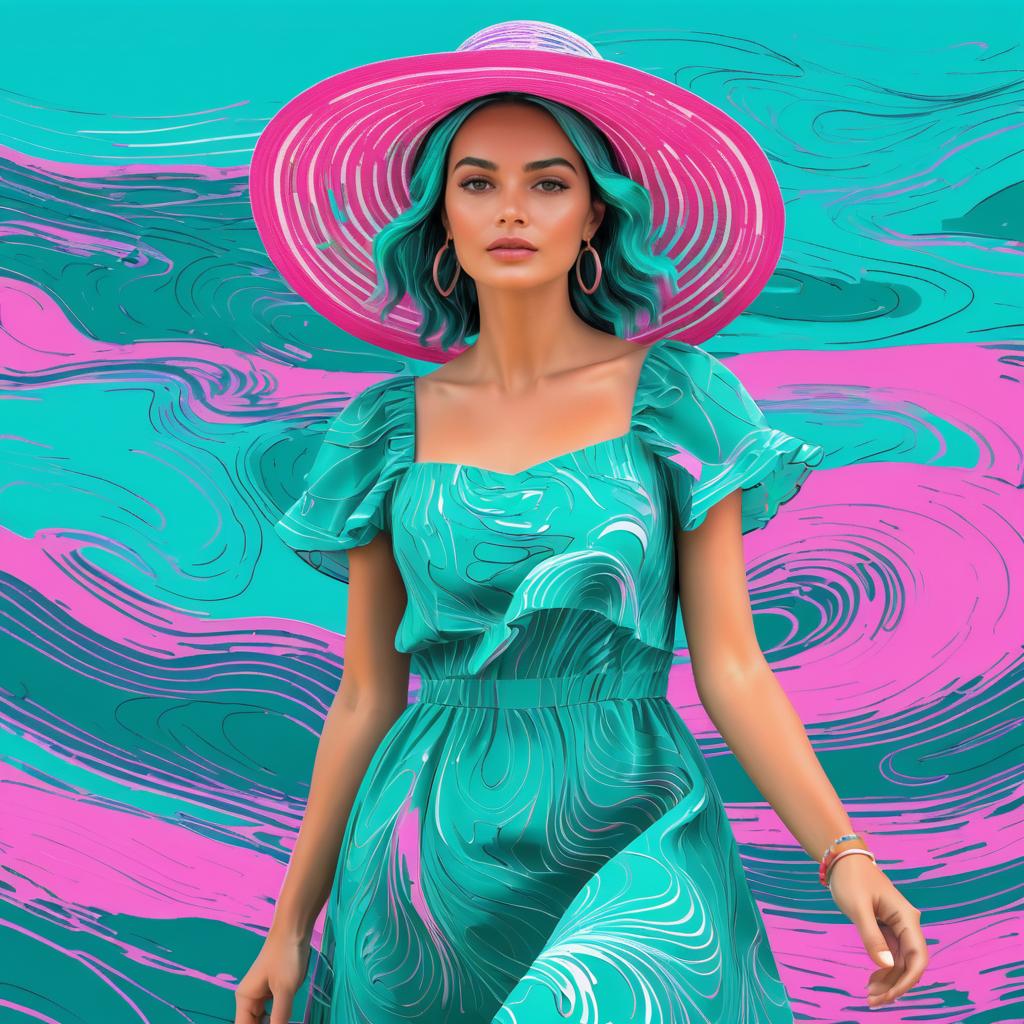 Van Gogh Inspired Summer Dress Artwork