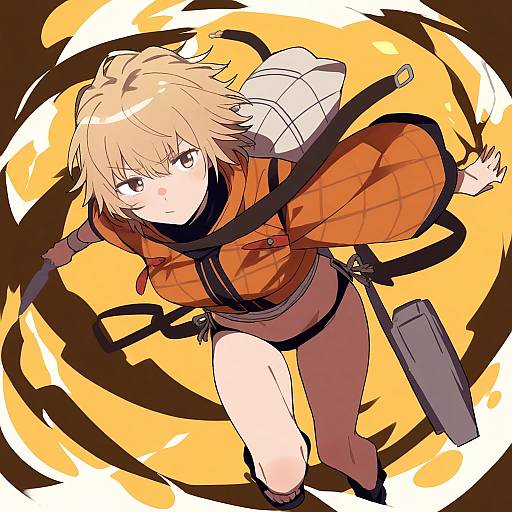 Illustration of Hamazura shiage, toaru majutsu no index in the style of Do m kaeru