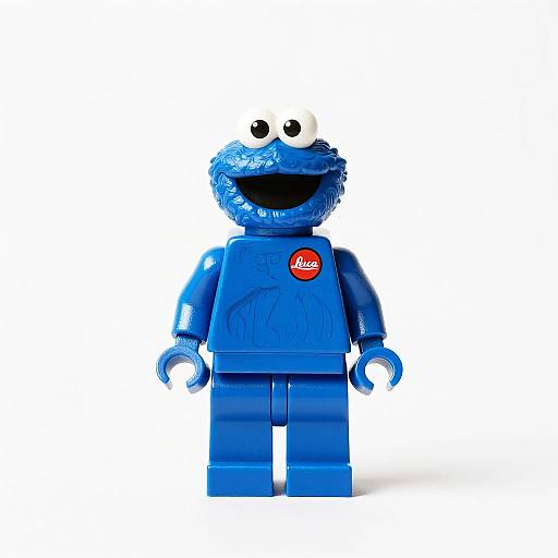 Cookie Monster Lego Style Minifigure