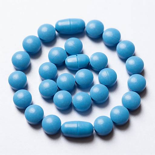 Close-Up Spiral of Viagra Tablets
