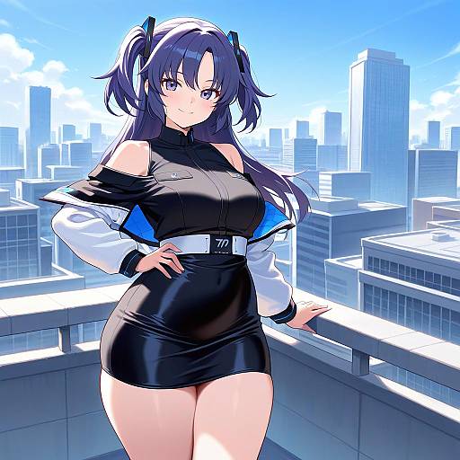 Rooftop Smile: Yuuka in Jacket