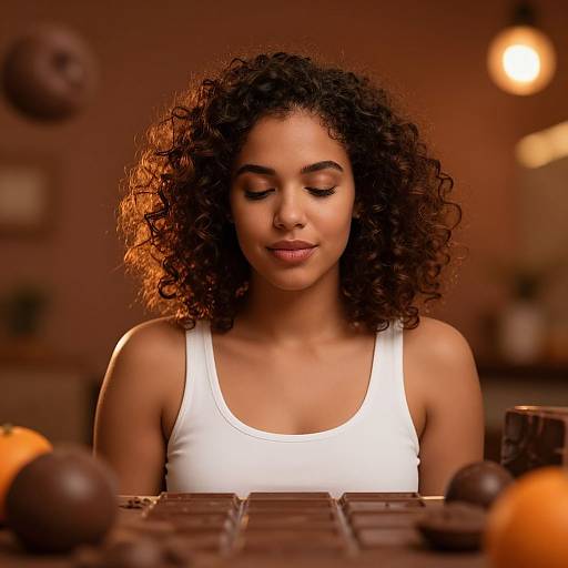 Chocolate Orange Woman Advertising Shot