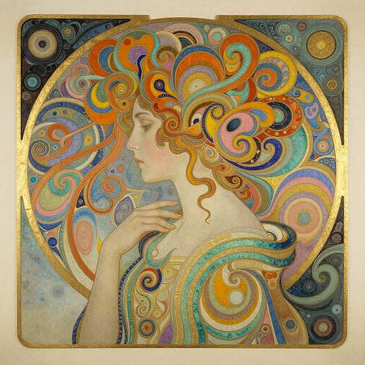 Abstract Art Nouveau Woman Portrait