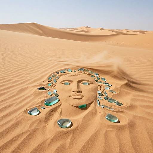 Floating Glass Sand Desert Mosaic