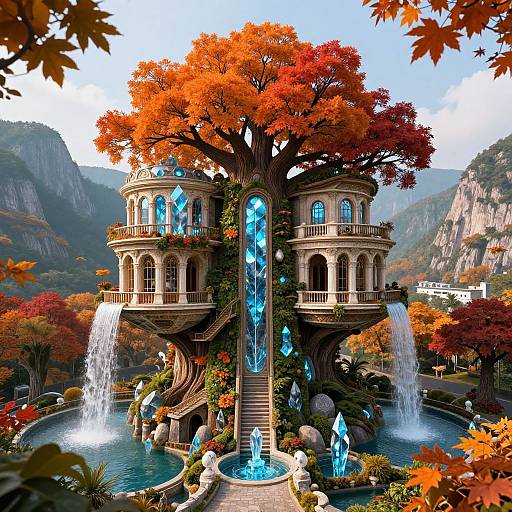 Futuristic Roman Tree House Mansion