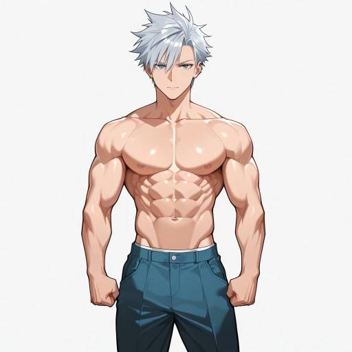 Mighty Cowboy: Striking Silver-Haired Man Mighty Cowboy: Striking Silver-Haired Man