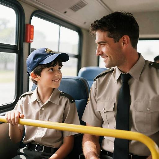Joyful Moment in a Bus
