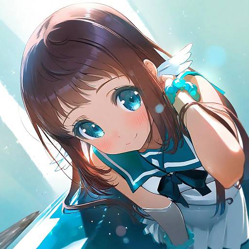 Illustration of Mukaido manaka, nagi no asukara in the style of Sasayuki