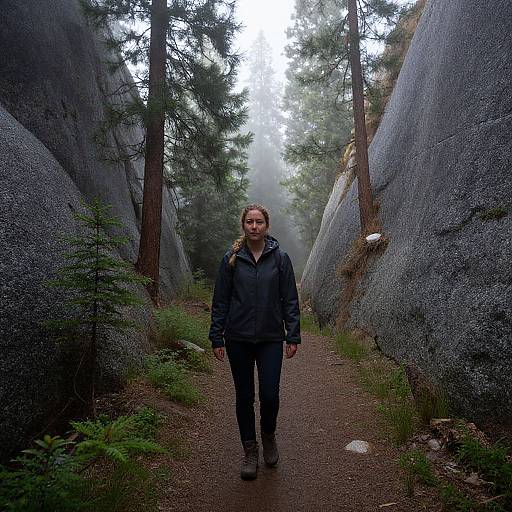 Misty Morning in Northern Rockies Canyon