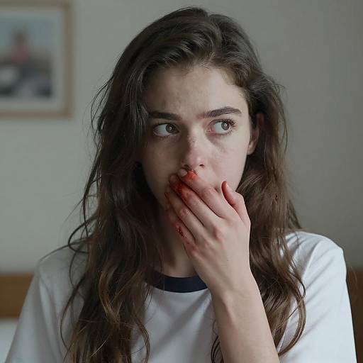 Intense Portrait of a Mysterious Woman