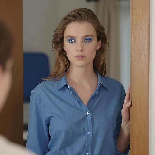 Portrait of a Young Woman in Blue