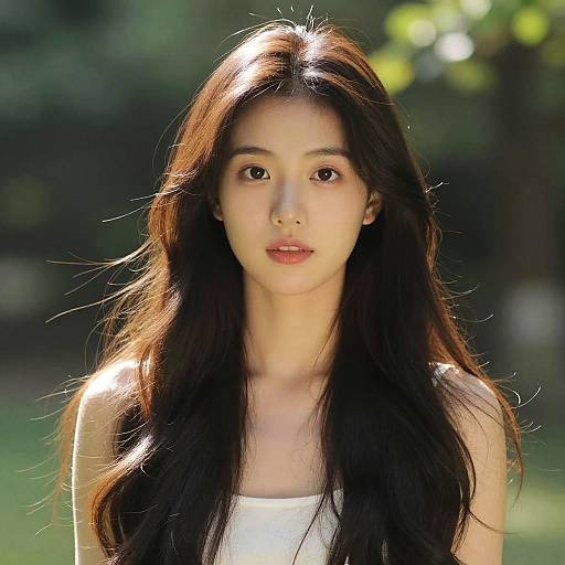 Sunlit Portrait with Soft Natural Waves