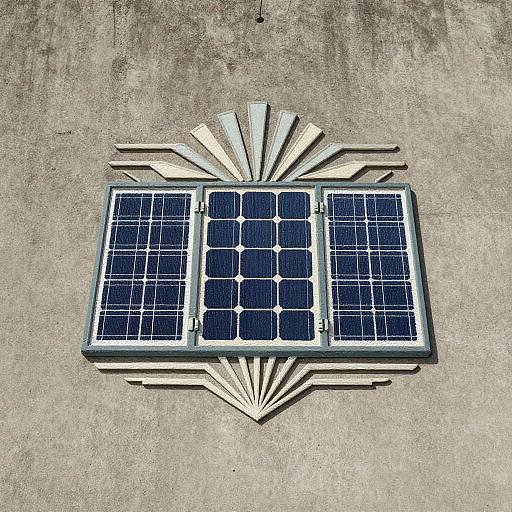 Art Deco Solar Panel Embroidery Design