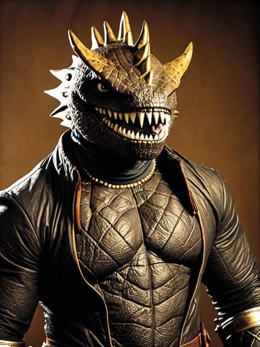 Man in Realistic Gwangi Dinosaur Costume