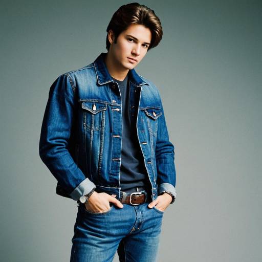 Young Man Wearing Denim Outfit