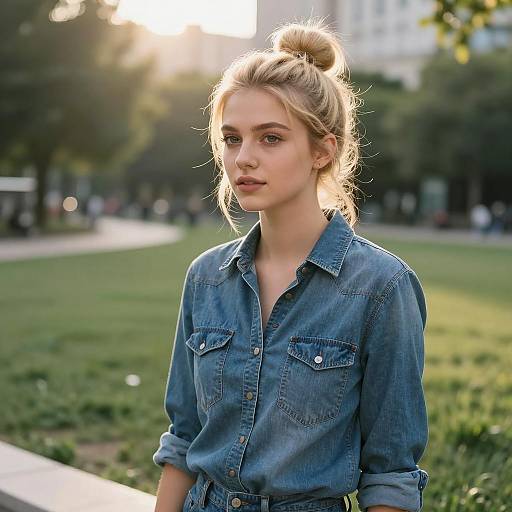 Golden Hour Portrait of a Young Woman