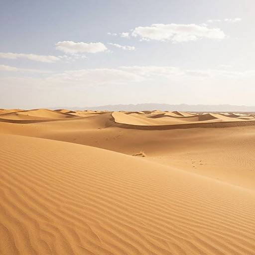 Sunlit Golden Desert Dunes Landscape