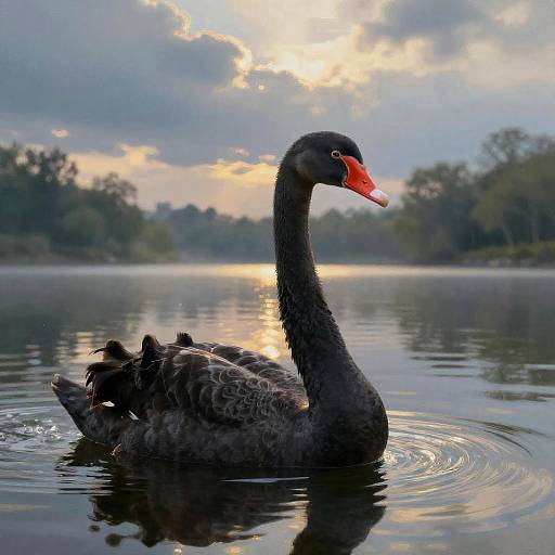Serene Black Swan Avian Healer