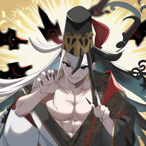 Illustration of Ashiya douman (third ascension) (fate), fate/grand order in the style of Sasanon (sasapoliton)