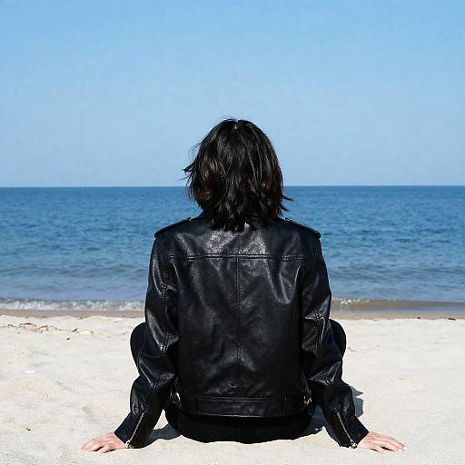 Contemplative Soul by the Ocean