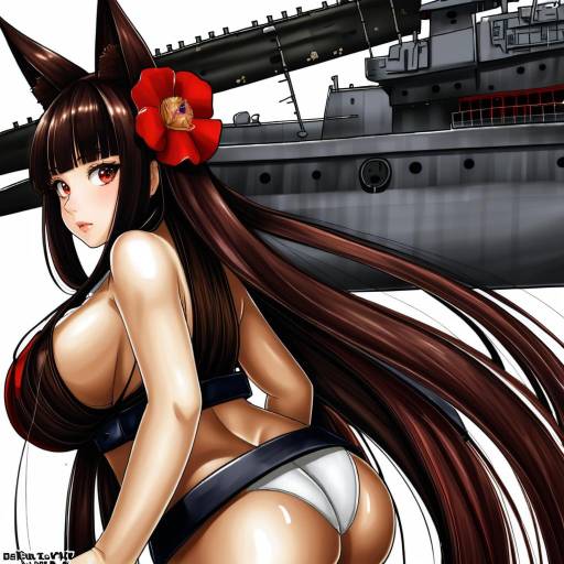 Illustration of Akagi (warship girls r), warship girls r in the style of Jokanhiyou