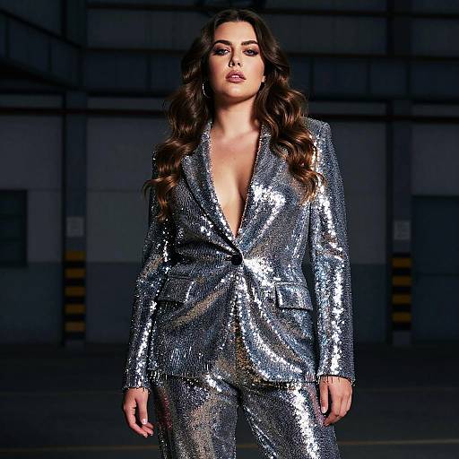 Wavy Fringe Plus-Size Fashion Editorial