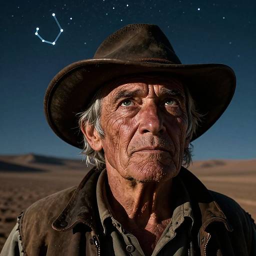 Super-Realistic Portrait of Old Explorer