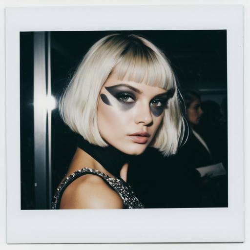 Avant-Garde Model with Metallic Eye Makeup