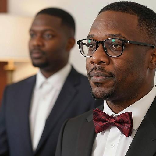 Elegant Close-Up of Two Black Men