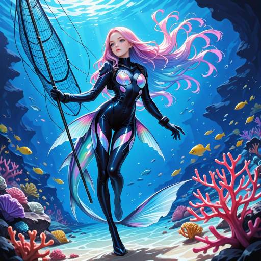 Adventurous Marine Explorer in Vibrant Colors Adventurous Marine Explorer in Vibrant Colors