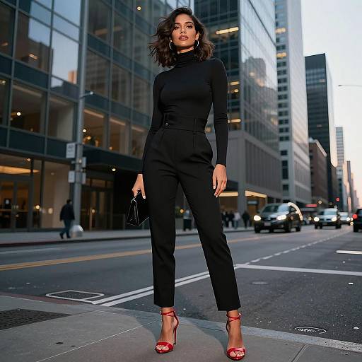 Chic City Model in Stylish Attire