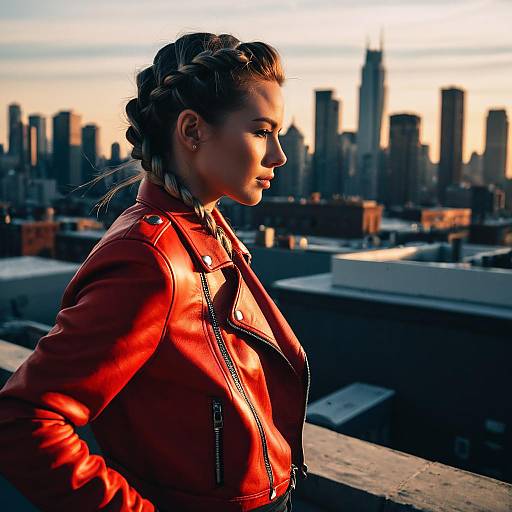 High-Fashion Urban Crown Braid Shoot