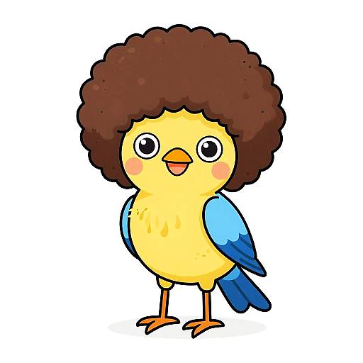 Colorful Line Drawing of Woodstock Bird