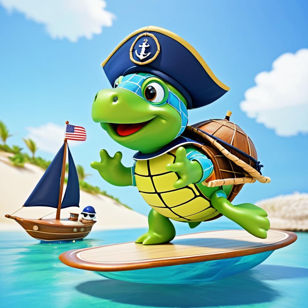 Playful Turtle Captain Sailing Adventure