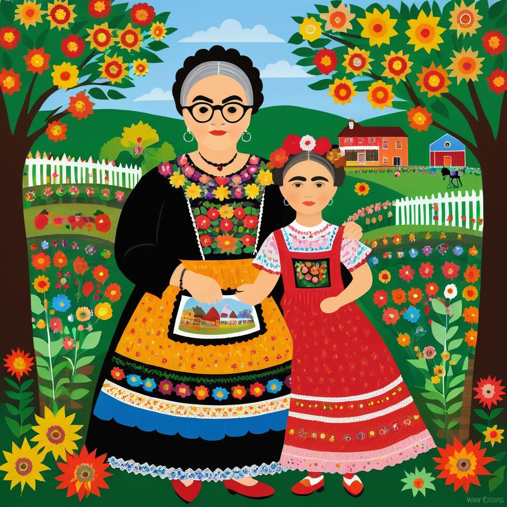 Folk Art Family Portrait: Generations United